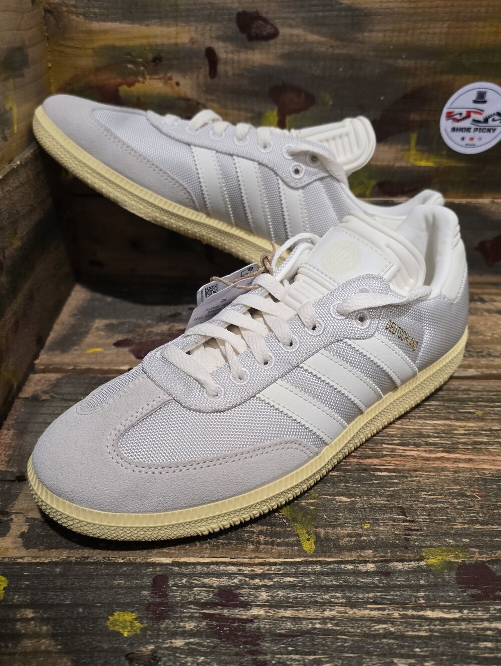 Adidas Samba x DFB Germany 125th Anniversary White Shoes JH5649 Men's 7 New
